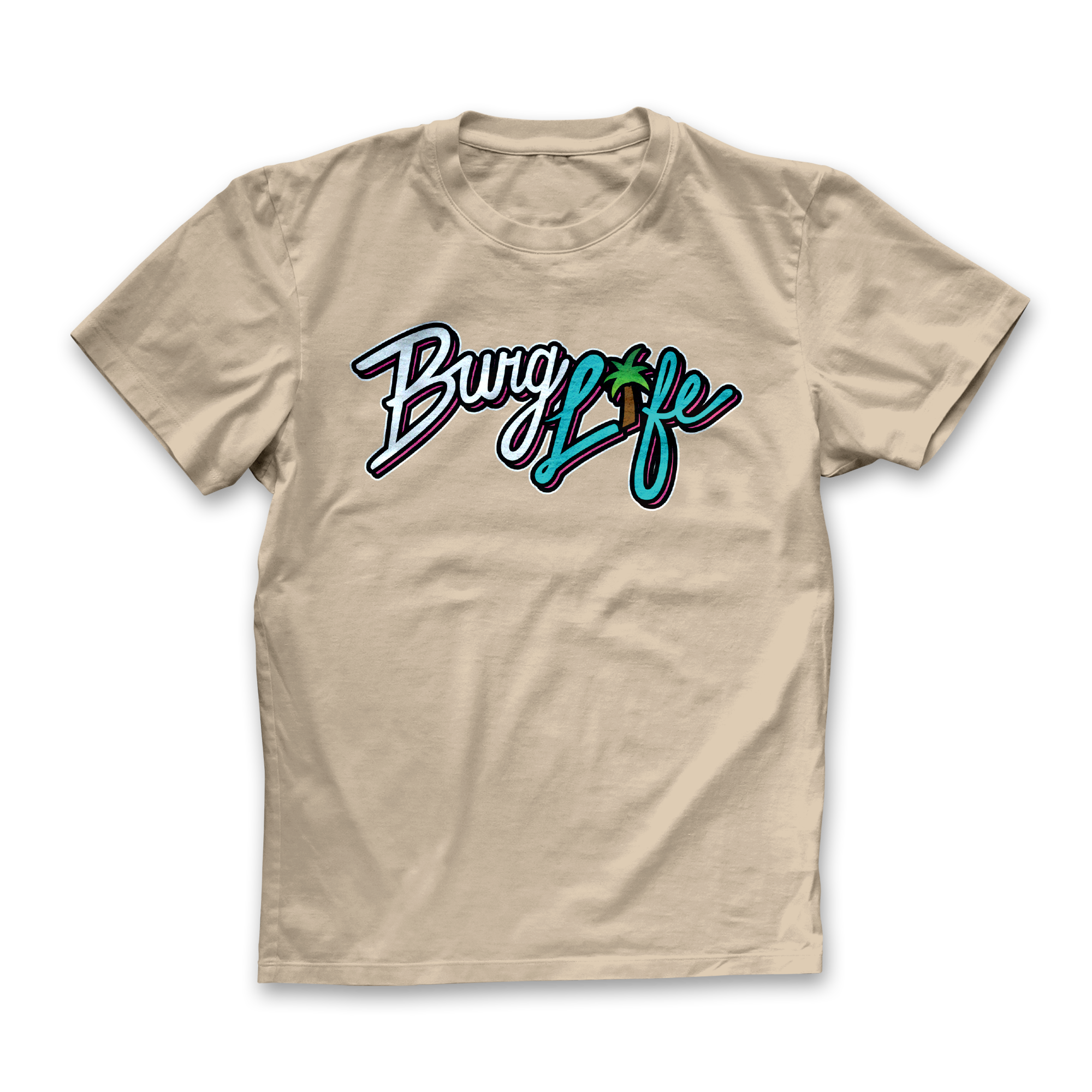Cream Burg Life T-Shirt Front