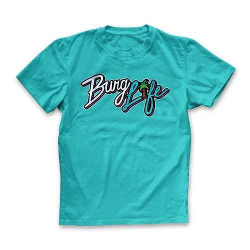 Tahiti Blue Burg Life T-Shirt Front